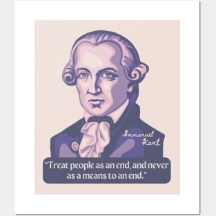 Emmanuel Kant Portrait and Quote Posters and Art